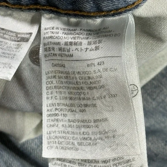 Levi's 550 Men's Relaxed Fit Jeans Blue Size 40x32 Light Wash 100% Cotton - Picture 5 of 16